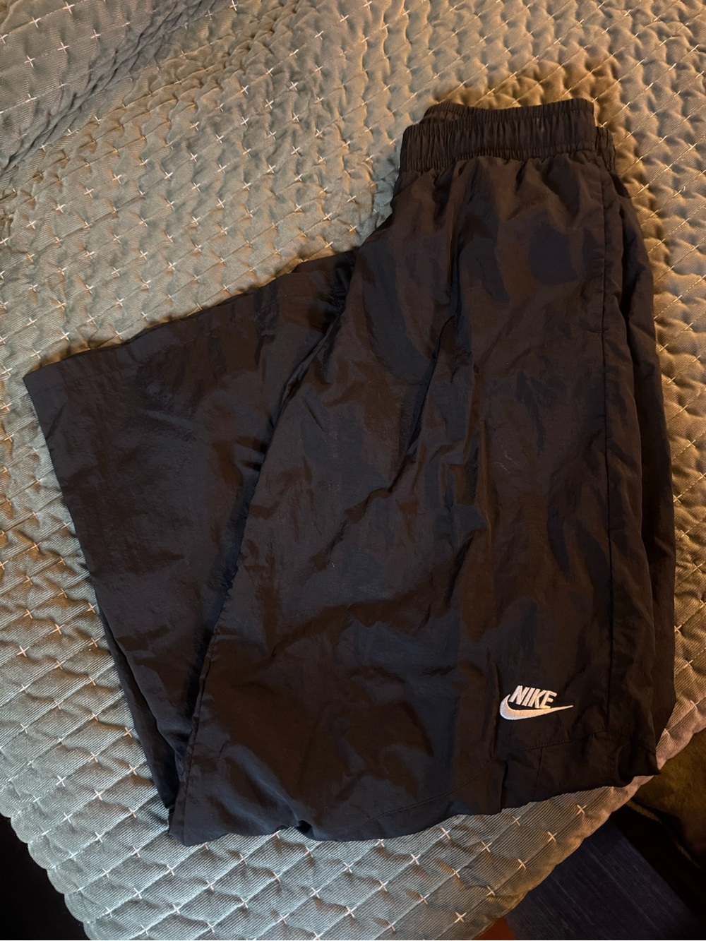 Nike Boys Black Jogger Track Pants with White Logo